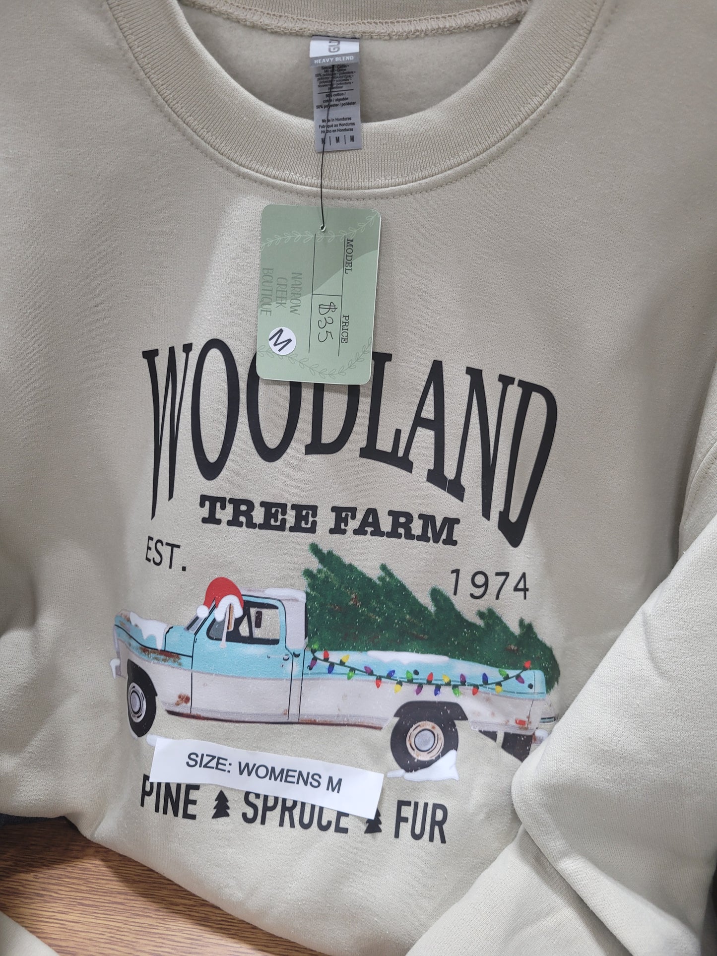 Woodland tree farm sweatshirt